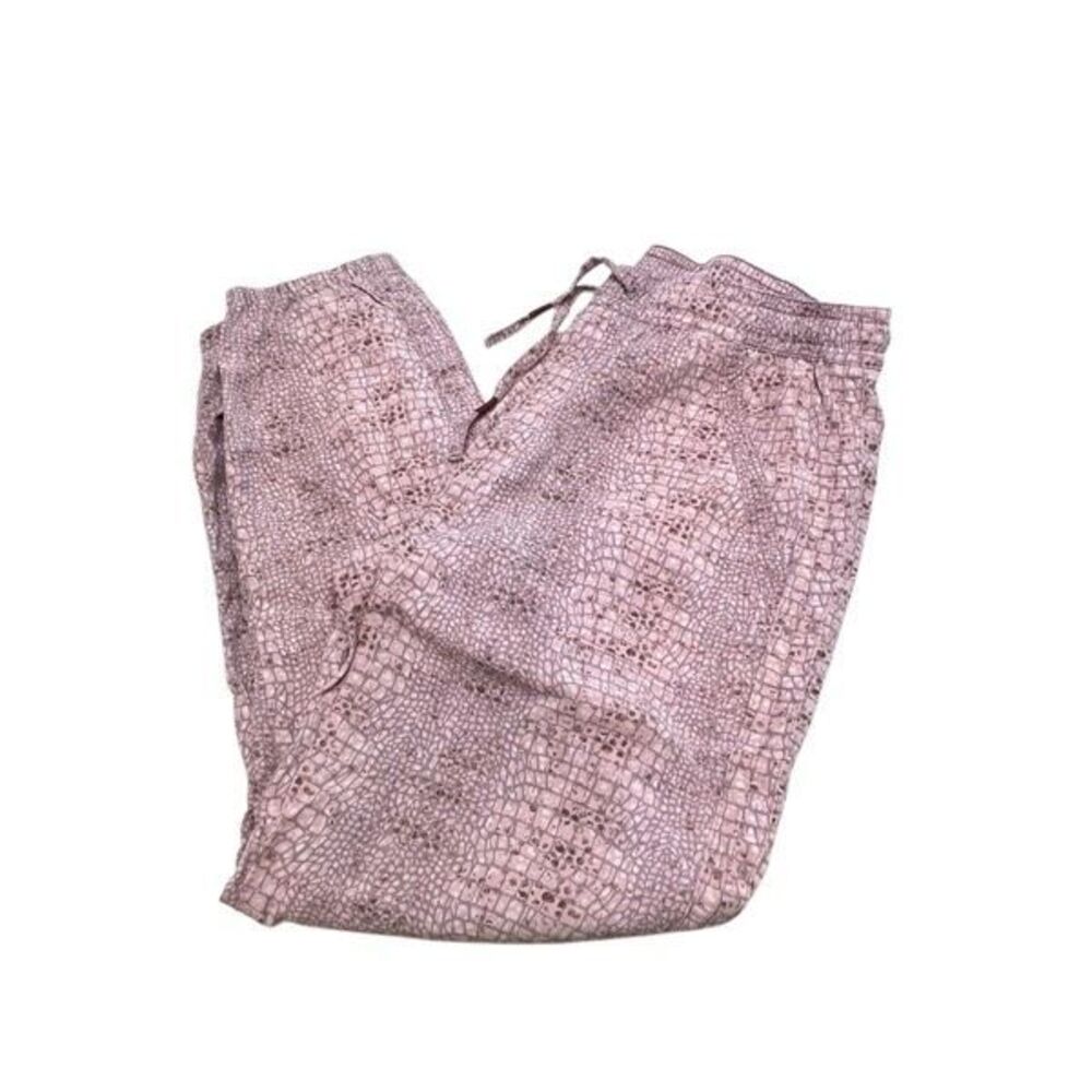 Anthropologie Pink Orana Snake Print Joggers Size Small
